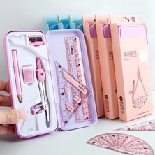 Bifeng Shop Pembe Tarzı Et Yaratıcı Cetvel Setleri Öğrenciler Kırtasiye Kalemtıraş Silgi Pusula Sınav Çizim Araçları Okul Ofis Malzemeleri Yeni (Yurt Dışından)