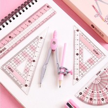 Bifeng Shop Pembe Tarzı Et Yaratıcı Cetvel Setleri Öğrenciler Kırtasiye Kalemtıraş Silgi Pusula Sınav Çizim Araçları Okul Ofis Malzemeleri Yeni (Yurt Dışından)