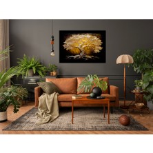 Aden Dekoratif Ağaç Sarı Kanvas Tablo