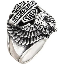 Taja Erkek Yüzük Gümüş 925 Motorcu Harley Davidson