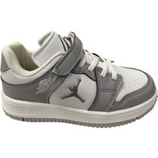 Cool Haykat Kısa Flt Çocuk Sneaker Ayakkabı Gri Beyaz