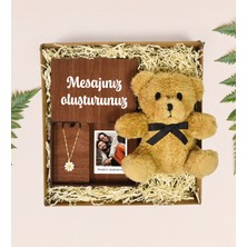 Pababo Kendin Tasarla Polo Kartlı Kolye Kutusu & Zirkon Kolye & Sevimli Ayıcık