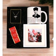 Giftstime Öğretmen Tasarımlı Kupa Bardak Melek Kolye Çerçe Özel Madlen Çikolata