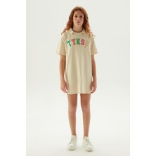 Tyess Kız Çocuk Bej Elbise