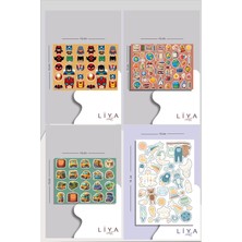 Liyacraft 8 Sayfa Çocuk Sticker Set-Planner Ajanda Bullet Journal Için Uygun Set