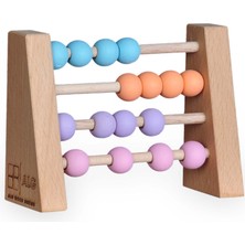 Alg Doğal Sağlıklı Ahşap Abaküs Oyuncak, Montessori Toys, Çocuk ve Odası Ahşap DEKOR-5009