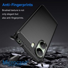 Microcase Xiaomi Redmi 13C 4g Brushed Carbon Fiber Silikon Kılıf - Siyah AL3332