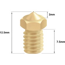egc Teknoloji 0.8mm E3D V5/v6 Pirinç Nozzle - 1.75MM