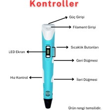 egc Teknoloji 3D Kalem Yazıcı - Mavi - Filament Hediyeli