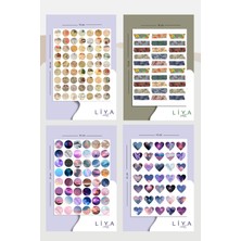 Liyacraft 10 Sayfa Vintage Sticker Set 600 Parça Sticker Içerir -Planner Ajanda Bullet Journal Için Uygun Set