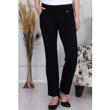 Remsa Spor Pantalon Görünümlü Kadın Eşofman Altı Siyah