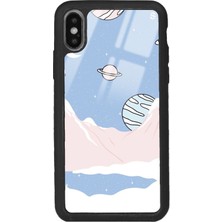 Spoyi Apple iPhone Xs Max Pastel Mount Tasarımlı Glossy Uyumlu Telefon Kılıfı