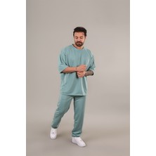 Yakamel Erkek Tshirt Oversize Pijama Takımı