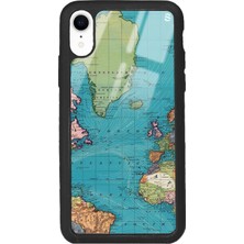 Spoyi Apple iPhone Xr Atlantic Map Tasarımlı Glossy Telefon Kılıfı