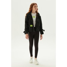 Tyess Bg Store Kız Çocuk Siyah Yağmurluk