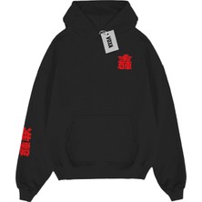 VOXA Oversize Unisex Attack On Titan Hoodie 3 Ip Kalın Içi Polarlı Hoodie