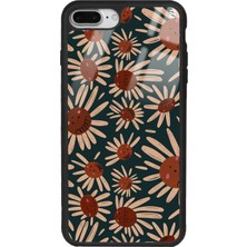 Spoyi Apple iPhone 7 Plus - 8 Plus Uyumlu Retro Daisy Tasarımlı Glossy Telefon Kılıfı