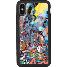 Spoyi Apple iPhone x Xs Uyumlu  Retro Machine Tasarımlı Glossy Telefon Kılıfı