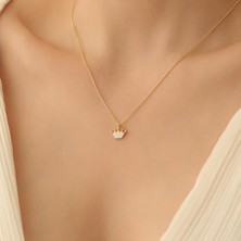 Nox Jewelry 925 Ayar Gümüş Zirkon Taşlı Kral Tacı Kolye
