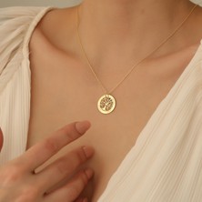 Nox Jewelry 925 Ayar Gümüş Kişiye Özel Isim Yazılı Hayat Ağacı Kolye
