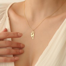 Nox Jewelry 14 Ayar Mikron Kaplama Geyik Figürlü Gümüş Kolye - CN00252