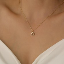 Nox Jewelry 925 Ayar Gümüş Taşlı Yıldız Kolye