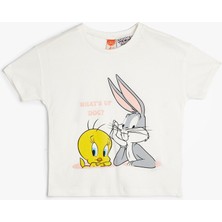 Koton Tweety ve Bugs Bunny Tişört Lisanslı Baskılı Kısa Kollu Pamuklu