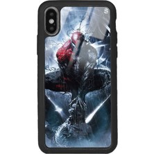 Spoyi Apple iPhone x - Xs Uyumlu Spiderman Tasarımlı Glossy Telefon Kılıfı