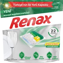 Renax Bulaşık Makinesi Kapsülü Hepsi Bir Arada 22'li x 3 Adet