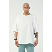 Yakamel Erkek Oversize Pamuklu T-Shirt