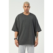 Yakamel Erkek Oversize Pamuklu T-Shirt