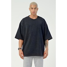 Yakamel Erkek Oversize Pamuklu T-Shirt