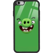 Spoyi Apple iPhone 6 Plus - 6s Plus Green Angry Birds Tasarımlı Glossy Telefon Kılıfı