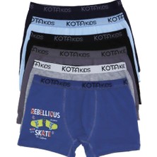 Kota 1005 Erkek Çocuk Renkli Baskılı Boxer 6 Adet