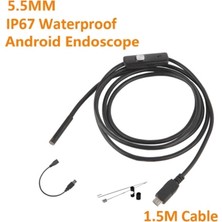 Pergyi Telefon Endoskop 5.5mm 1.5m Kablo 640X480 Hd USB Su Geçirmez Endoskop Muayene Borescope Kamera Android Cep Telefonu Pc Için (Yurt Dışından)