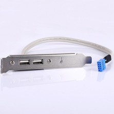 Pergyi 2 Port USB 2.0 Ila 9 Pin Anakart Başlık Braketi Uzatma Kablosu Bilgisayar Arka Panel Braketi 9pin Sıcak Satış Adaptörü Yeni (Yurt Dışından)