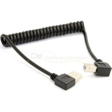 Pergyi USB Kablosu Sağ Açılı USB 2.0 A Erkek - B Açılı Erkek 90 Derece Streç Kablo Yazıcı Tarayıcı ve Sabit Disk Için 50 Cm/0.5 M (Yurt Dışından)