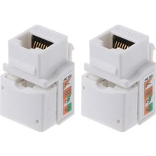 Pergyi 2021 Yeni 2 Adet Cat6 Ağ Modülü Bilgi Soketi RJ45 Konnektör Adaptörü Keystone Jack (Yurt Dışından)