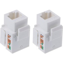 Pergyi 2021 Yeni 2 Adet Cat6 Ağ Modülü Bilgi Soketi RJ45 Konnektör Adaptörü Keystone Jack (Yurt Dışından)