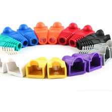 Pergyi 20 Adet Karışık Renkli CAT5E Cat6 RJ45 Ethernet Ağ Kablosu Gerginlik Giderici Çizmeler Kablo Konektörü Fiş Kapağı (Yurt Dışından)