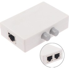 Pergyi Mini 2 Port RJ45 Rj-45 Ağ Anahtarı Ethernet Ağ Kutusu Switcher Çift 2 Yollu Bağlantı Noktası Manuel Paylaşım Anahtarı Adaptörü Hub (Yurt Dışından)