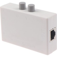 Pergyi Mini 2 Port RJ45 Rj-45 Ağ Anahtarı Ethernet Ağ Kutusu Switcher Çift 2 Yollu Bağlantı Noktası Manuel Paylaşım Anahtarı Adaptörü Hub (Yurt Dışından)