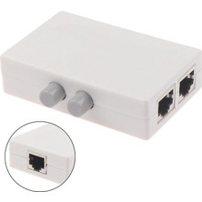 Pergyi Mini 2 Port RJ45 Rj-45 Ağ Anahtarı Ethernet Ağ Kutusu Switcher Çift 2 Yollu Bağlantı Noktası Manuel Paylaşım Anahtarı Adaptörü Hub (Yurt Dışından)