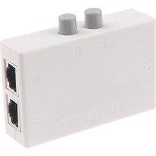 Pergyi Mini 2 Port RJ45 Rj-45 Ağ Anahtarı Ethernet Ağ Kutusu Switcher Çift 2 Yollu Bağlantı Noktası Manuel Paylaşım Anahtarı Adaptörü Hub (Yurt Dışından)