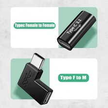 Pergyi USB 3.1 Tip C Adaptör Dirsek Dönüştürücü USB C Şarj Veri Sync Uzatma Usbc Dişi Pc Dizüstü Tablet Için Erkek Typec Konnektör (Yurt Dışından)