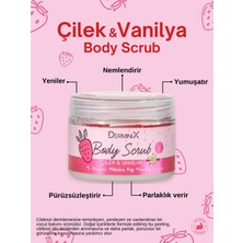 Derminix Vücut Peelingi Body Scrub Çilek Vanilya 300 ml