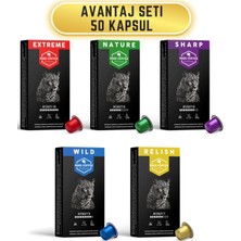 Pars Coffee Nespresso Uyumlu Alüminyum Kapsül Kahve Karma Set - 50 Kapsül