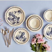 Bella Maison Vanessa Stoneware 48 Parça 12 Kişilik Yemek Takımı Mavi