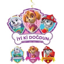 Balonevi  Doğum Günü Asmalı Tavan Sarkıt Süs 1li Paw Patrol  Sky