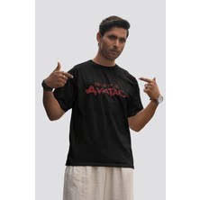 Fuddy Moda Avatar Ateş Krallığı Sırt Baskılı T-Shirt, Unisex The Last Airbender Baskılı Tişört